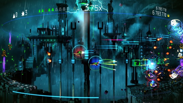 PS4『RESOGUN』ボクセルによる機体設計とオフライン協力プレイを追加するアップデート実施