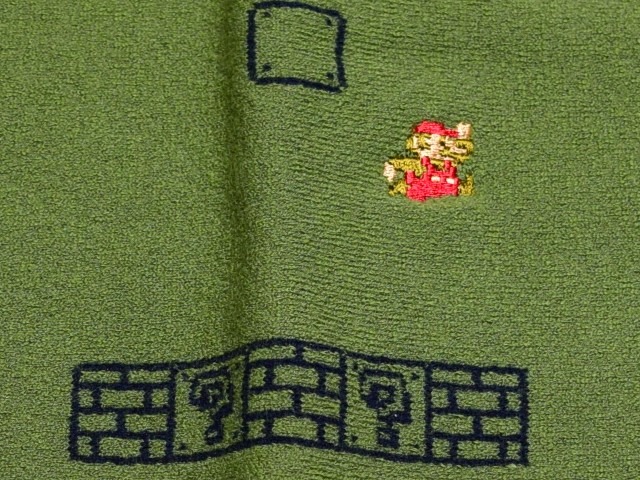 マリオの刺繍部分