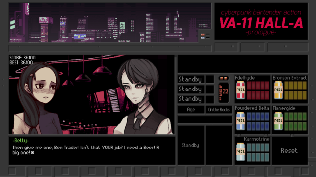 サイバーパンク（未来）でバーテンダーアクションな『VA-11 HALL-A』登場