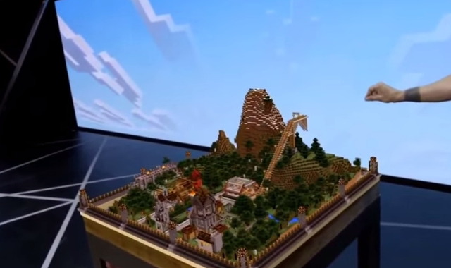 【E3 2015】「HoloLens」で『Minecraft』の世界が現実世界に浮き上がる