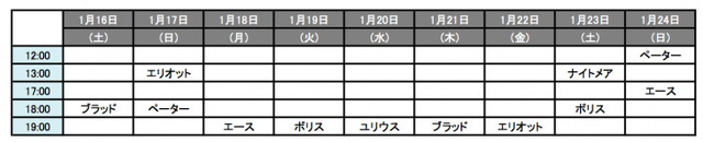 マルチエンディングの公演予定