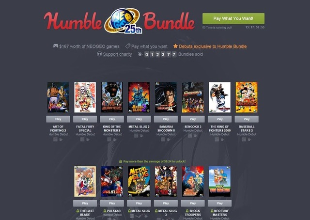 ネオジオ25周年！記念してブラウザで試遊できる「Humble NEOGEO 25th Bundle」販売中 ― SNKの名作が集う
