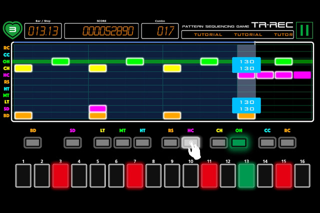 ローランドの音ゲー『TR-REC GAME』配信開始！「TR-808」のリズムプログラミングをゲーム化