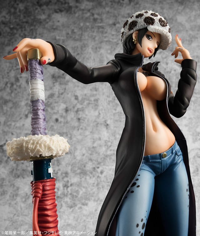 「ONE PIECE」の「トラファルガー・ロー」女体化フィギュアが登場、やりすぎなくらいセクシーに