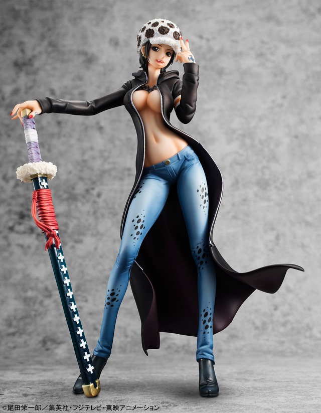 「ONE PIECE」の「トラファルガー・ロー」女体化フィギュアが登場、やりすぎなくらいセクシーに