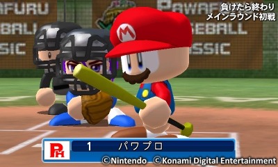 3DS『実況パワフルプロ野球 ヒーローズ』×「マリオ」コラボ決定、変化球「ファイアボール」が投げられる！