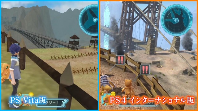 PS4版『デジモンワールド -next 0rder-』PS Vita版とのグラフィック比較映像―オブジェクトが刷新されてる！