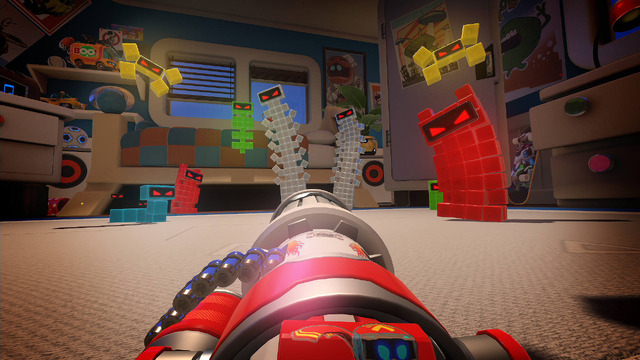 PSVR『THE PLAYROOM VR』に新ゲーム「トイウォーズ」が追加―ガンタレットでエイリアンを撃退！