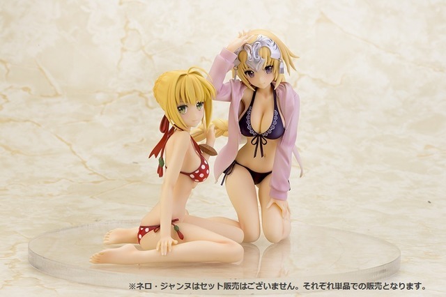 「ネロ・クラウディウス 水着Ver.」「ジャンヌ・ダルク 水着Ver.」各12,800円（税抜）（C）TYPE-MOON （C）2016 Marvelous Inc.