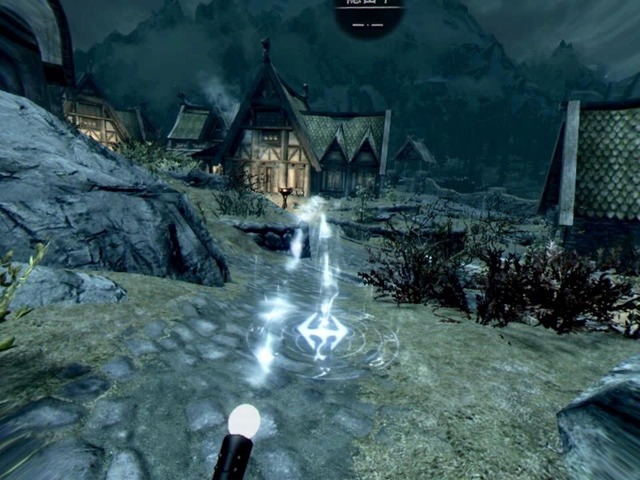 【吉田輝和のVR絵日記】『The Elder Scrolls V: Skyrim VR』で寝てるおっさんに壺乗せてみた