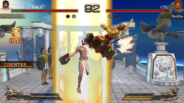 神々がぶつかり合う格闘ゲーム『Fight of Gods』のスイッチ版が日本限定で発売！