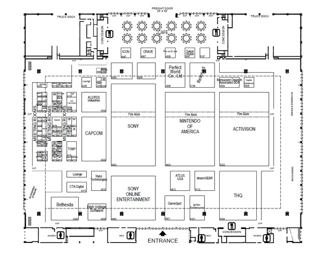 【E3 2009】E3の会場プランが公開―任天堂・ソニー・マイクロソフトなど巨大ブースを出展