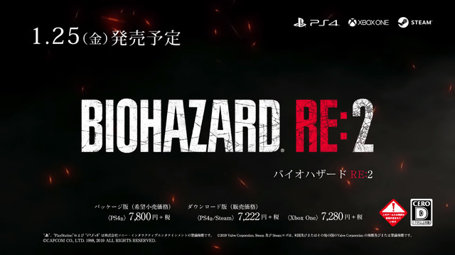 今週発売の新作ゲーム『BIOHAZARD RE:2』『KINGDOM HEARTS III』『ひぐらしのなく頃に奉』他