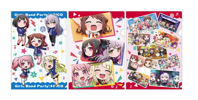 『BanG Dream! ガルパ☆ピコ』ローソンタイアップ「A4クリアファイル3枚セット （全1種）」1,100円（税込）（C）BanG Dream! Project