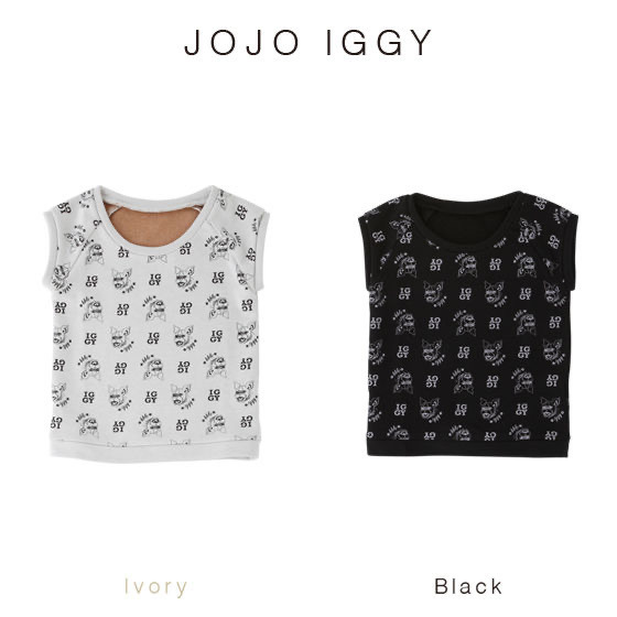 「PB限定【ジョジョの奇妙な冒険 スターダストクルセイダース】JOJO IGGY TOPS for KIDS（ジョジョ イギー キッズTシャツ）」3,080 円（税込）（C）A＆L/S・JOJO SC