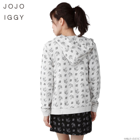 「PB限定【ジョジョの奇妙な冒険 スターダストクルセイダース】JOJO IGGY RIDERS HOODIE（ジョジョ イギー レディースパーカー）」10,175 円（税込）（C）A＆L/S・JOJO SC