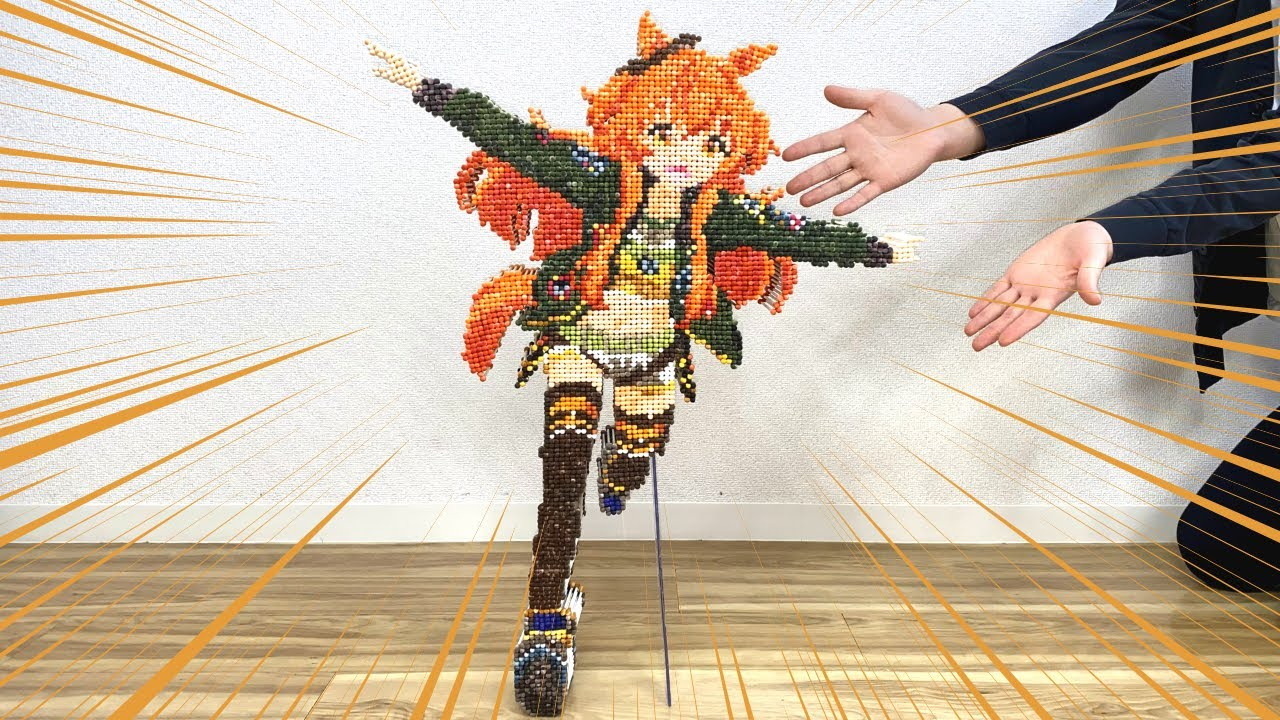 4,000本の綿棒」で作られた『ウマ娘』マヤノトップガンが大迫力