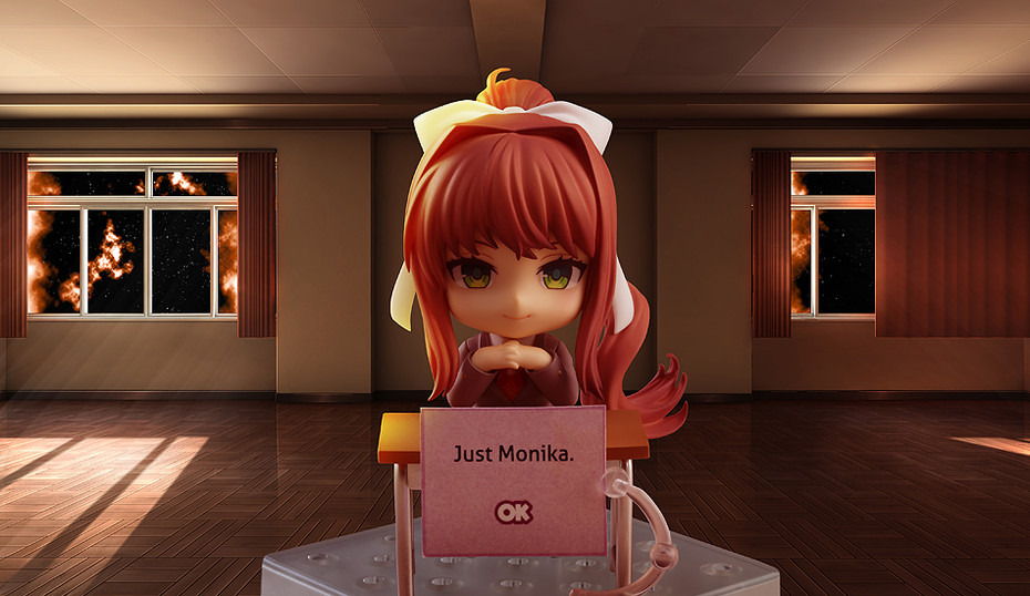 ホラー顔”に思わずドキドキ！『DDLC』部長「モニカ」の