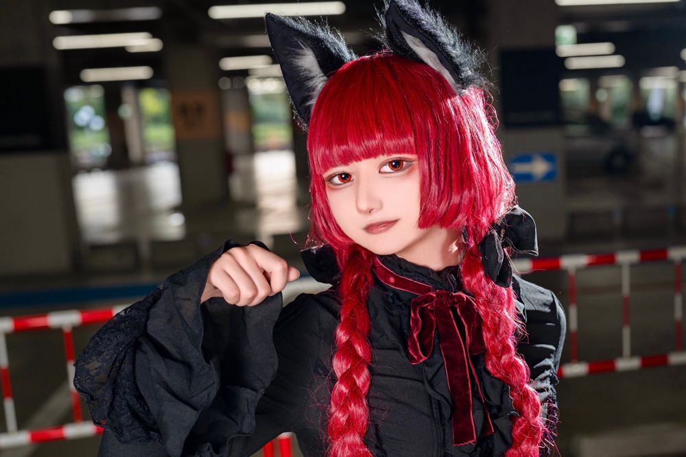 コスプレ衣装 東方Project お燐 猫耳 メイド ロリ服 ゴスロリ 猫又