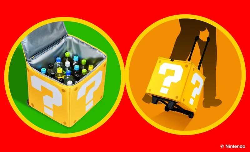 任天堂 - サントリー×スーパーマリオ　ハテナブロック型キャリークーラーバッグ スーパーマリオ』の“変身セット”や“ハテナブロック型キャリー