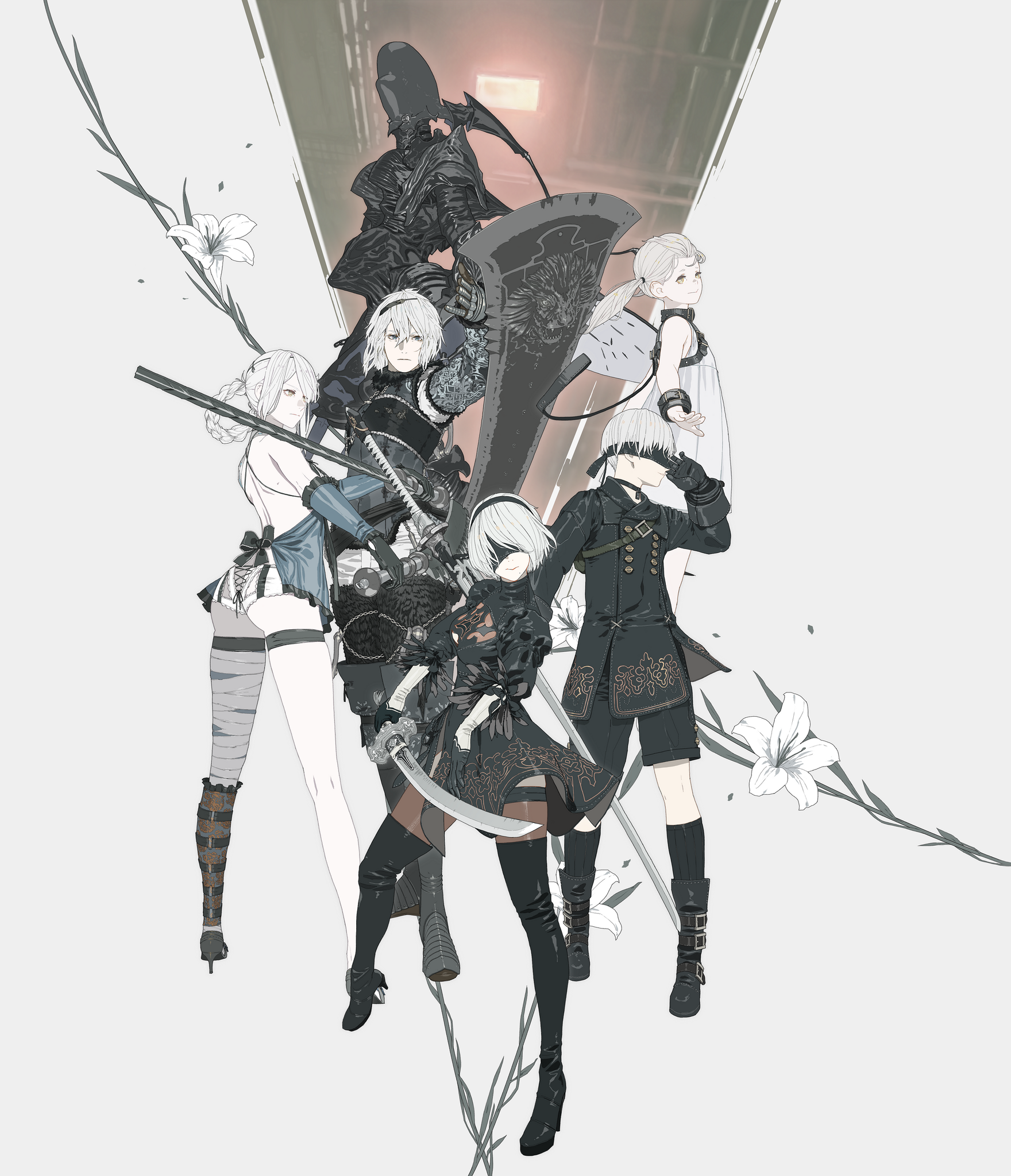ニーアシリーズ NieR 15周年記念イラストカード　アニメイト 特典 コンプ ニーアシリーズ NieR 15周年記念イラストカード アニメイト 特典