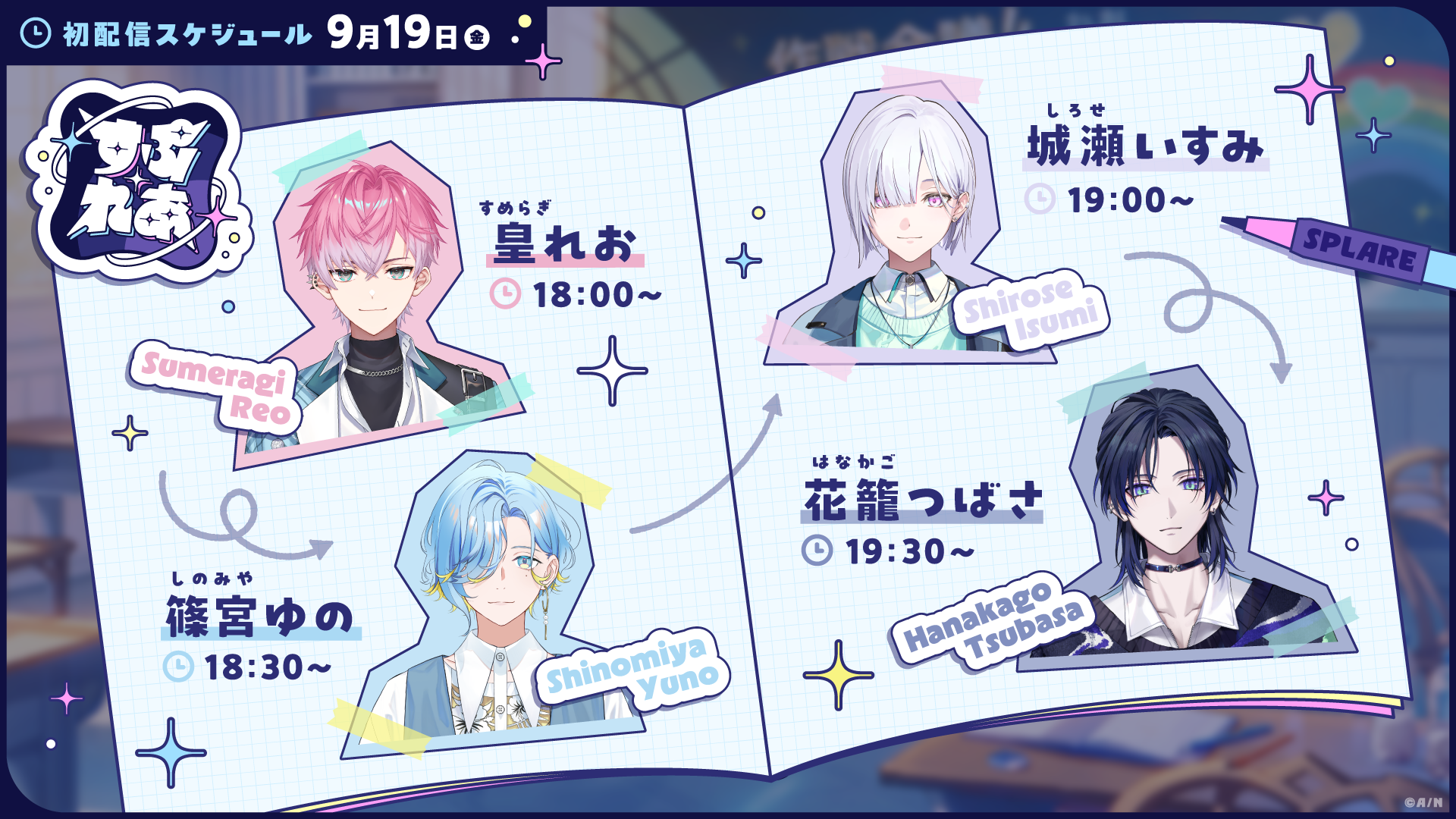 にじさんじ」初の男子高校生アイドルVTuberグループ「すぷれあ