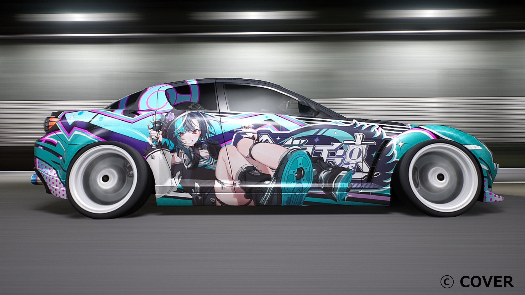 ホロライブ・輪堂千速の痛車が凄い！レースゲーム『首都高バトル』と