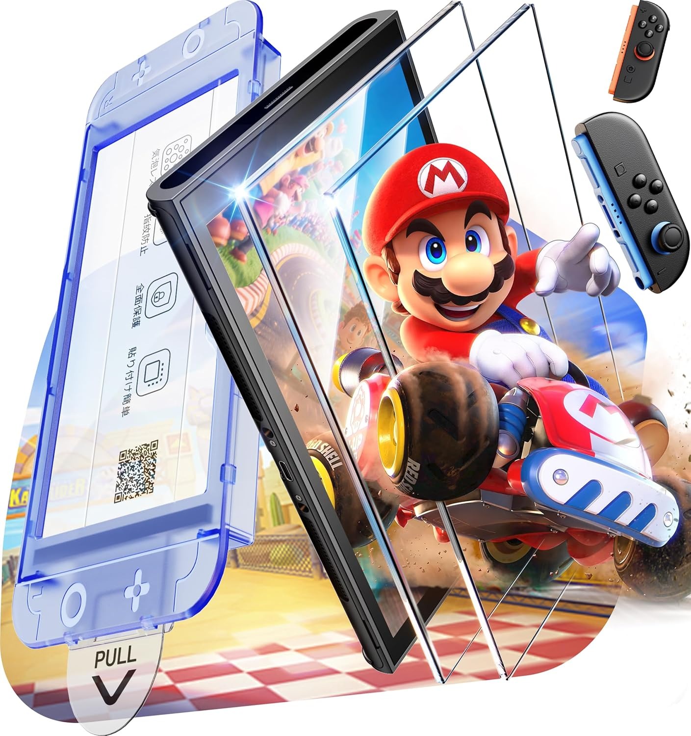 気泡ゼロで付けられて気持ちいい。Switch 2用フィルムが70%オフで