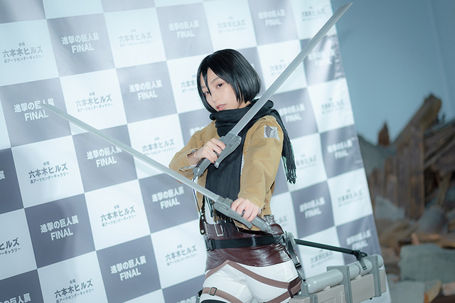 宇垣美里 進撃の巨人 ミカサのコスプレ姿披露 ミニ巨人を駆逐する一幕も 写真42枚 インサイド