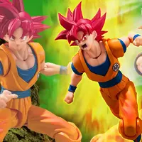 「ドラゴンボール超」より「超サイヤ人ゴッド孫悟空」アクションフィギュアが2バージョンで展開！3種の交換用表情パーツで様々なシーンを演出