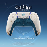 PS5純正コントローラー・DualSenseに『原神』コラボモデル登場！旅人のモチーフアイコンや、裏面にはパイモンも