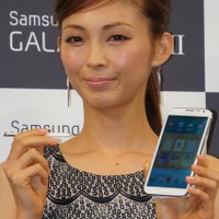 サムスンの「GALAXY Note II」発表イベントに登場した押切もえさん