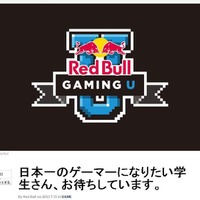 「Red Bull Gaming U」告知ページショット