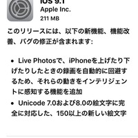 ソフトウェアアップデートの画面(iPod)
