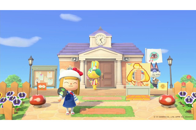 『あつまれ どうぶつの森』「かおだしかんばん」でしずえさんになれる！「Ninten島」がサンリオ家具を追加して、より可愛くリニューアル 画像