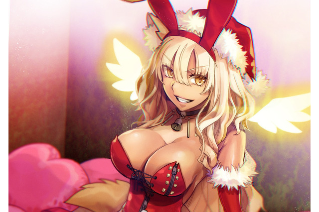 刺激強すぎ、黒ギャルバニーサンタがまじアガる!たけのこ星人さんが『FGO』鈴鹿御前の超刺激的イラスト投稿 画像