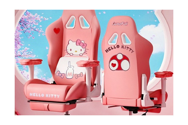 「ハローキティ」「シナモン」コラボのゲーミングチェアがお買い得！部屋に置くだけで癒される可愛さ 画像