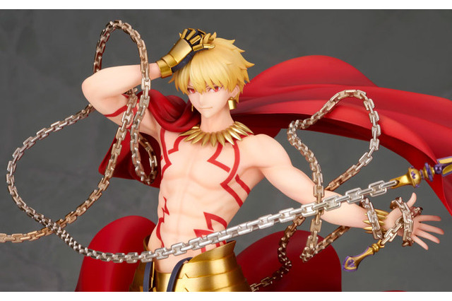 『FGO』ギルガメッシュ(アーチャー)が第三再臨の衣装でフィギュア化!金ピカの甲冑はメタリックカラーによる質感表現で目を引く存在感 画像