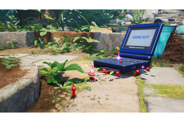 『ピクミン4』ゲームプレイ映像に「ゲームボーイアドバンスSP」が登場―ソフトがないから“文字が出てない”など細かなポイントも 画像