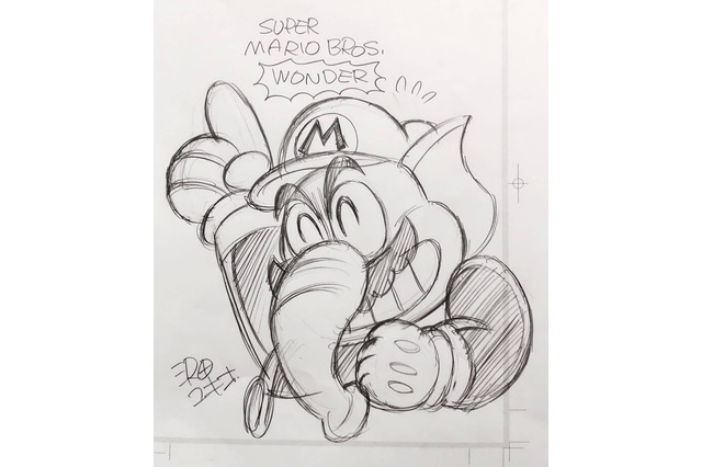 これはスゲーゾウ!『スーパーマリオくん』の作者・沢田ユキオ先生、さっそく「ゾウマリオ」を描く 画像