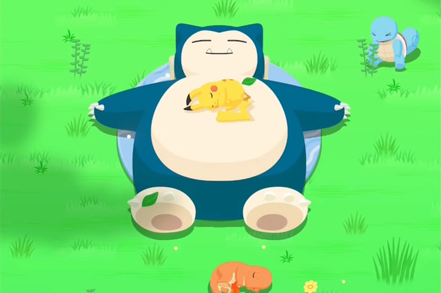 カビゴンのおなかをベッド替わりに寝るピカチュウなど!『Pokémon Sleep』新映像が“キュン”に満ちている 画像
