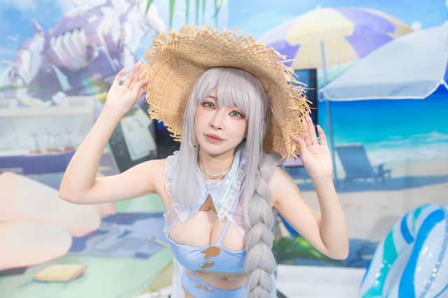 【コスプレ】『アーテリーギア』ニナの麦わら帽子と水着姿に釘付け!中国レイヤー・千葉チュチュ【写真9枚】 画像