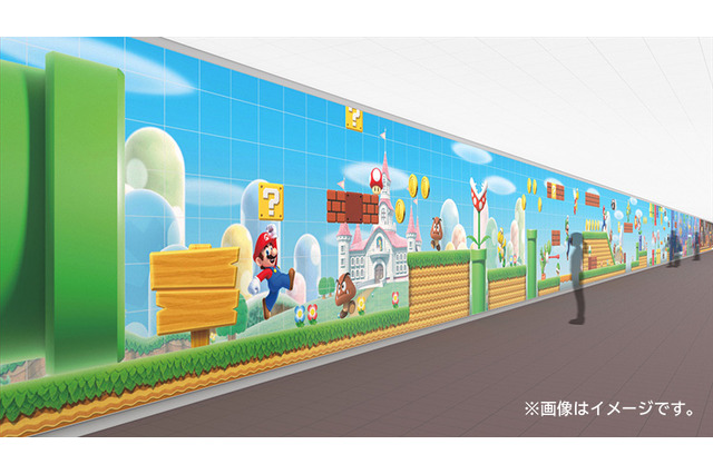 京都・四条通地下道に「マリオ」のグラフィックが掲出！観光でもチェックしやすい常設掲示 画像