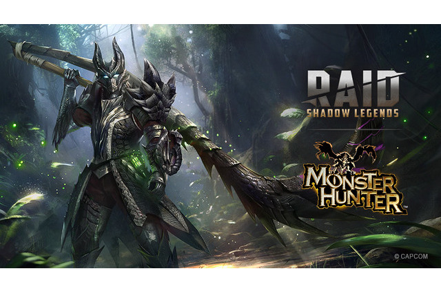 コレクションMMORPG『RAID: Shadow Legends』と『モンスターハンター』コラボレーションイベント開催！リオレウス装備剣士など5人のチャンピオンが登場 画像