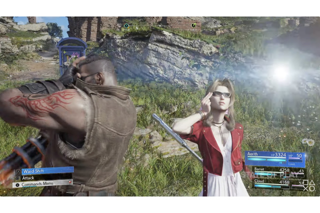 『FF7 リバース』エアリスのサングラス姿がインパクト抜群！レッドXIIIの“神羅兵”変装は、無理がある…？ 画像