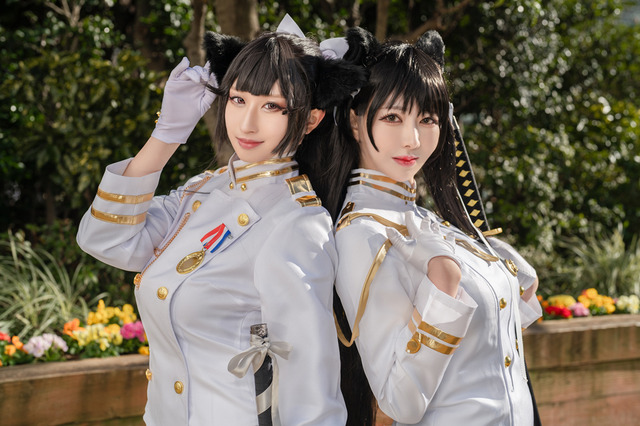 【コスプレ】高身長美スタイルレイヤーの『アズレン』併せが尊い!高尾&愛宕の最強美脚コンビに視線釘付け【写真13枚】 画像