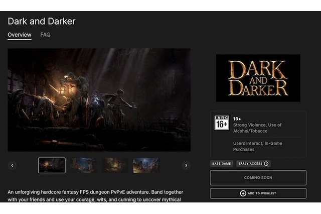 Steamストア削除から1年…『Dark and Darker』Epic Gamesストアに登場―洗練された製品を届けるための大きな準備段階 画像