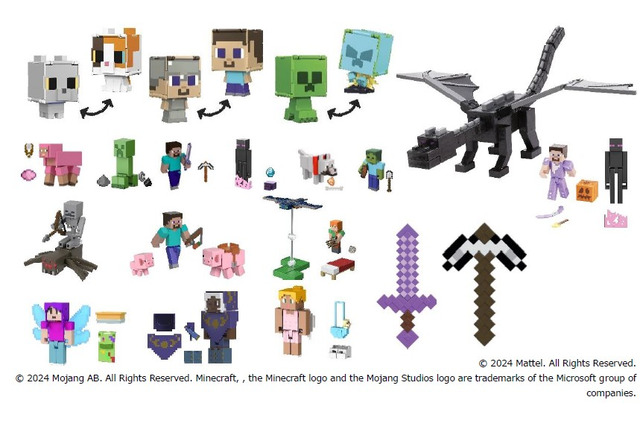 『マインクラフト』クリーパーやスティーブが裏返せるフィギュアに！光って鳴るエンダードラゴンの作りこみも凄い 画像