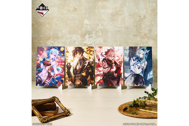 「一番くじ 原神」再販決定！甘雨、鍾離、楓原万葉、エウルアの描き起こしイラストを使用したグッズなど全39アイテムがラインナップ 画像