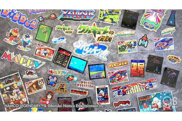 ナムコのレトロゲーがステッカーになって帰還!『マッピー』『ギャラガ』など…14作品のドット絵とタイトルロゴがそのまま再現 画像